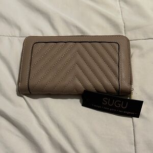 Tan Quilted Women's Wallet